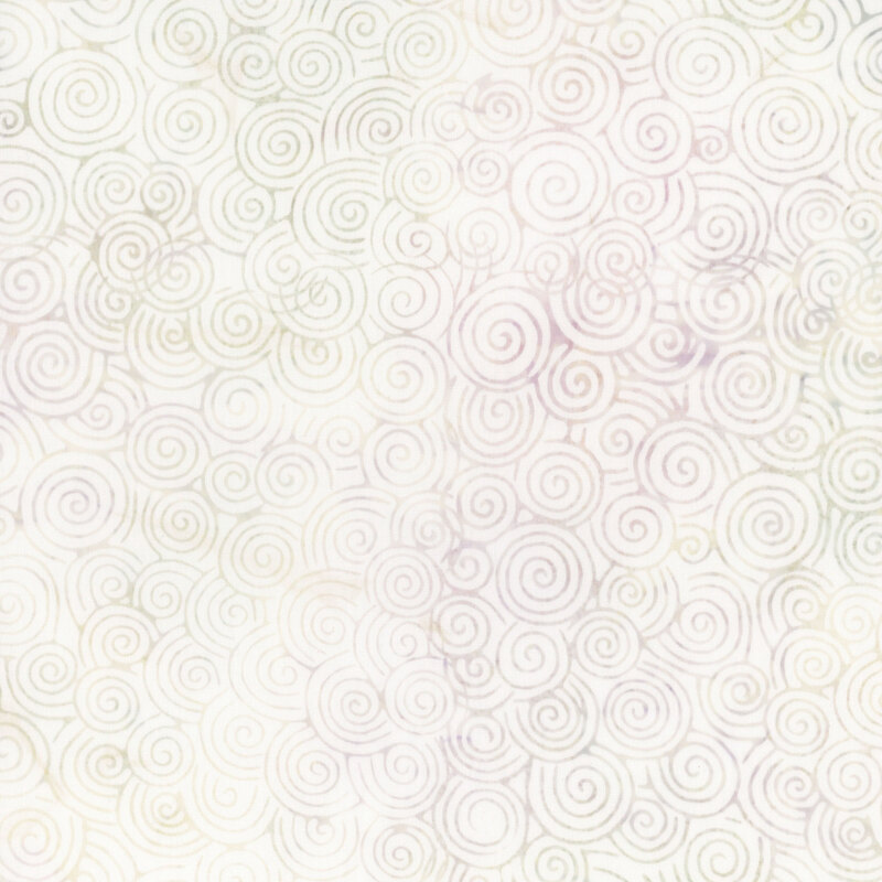 Light fabric featuring a repetitive pattern of faint, swirling spirals.