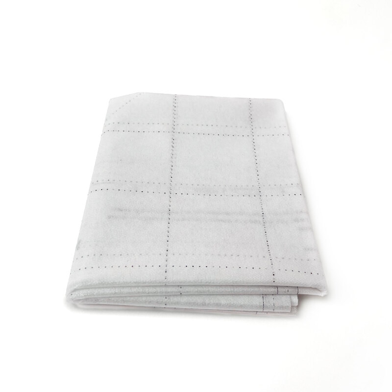 The folded up interfacing, isolated on a white background