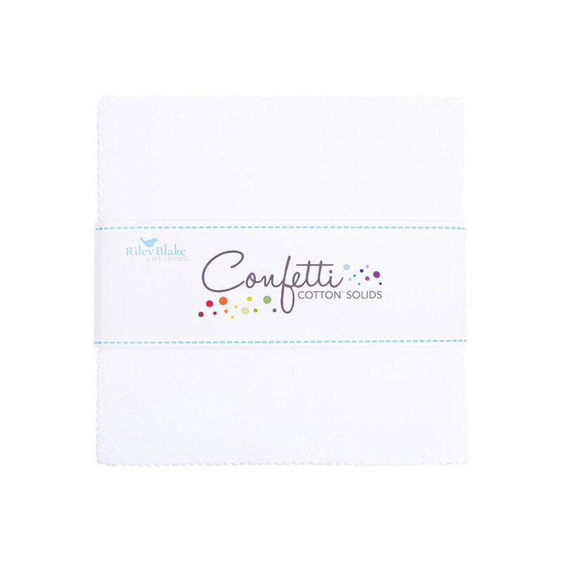 A top-down shot of a package of white Confetti Cottons 5