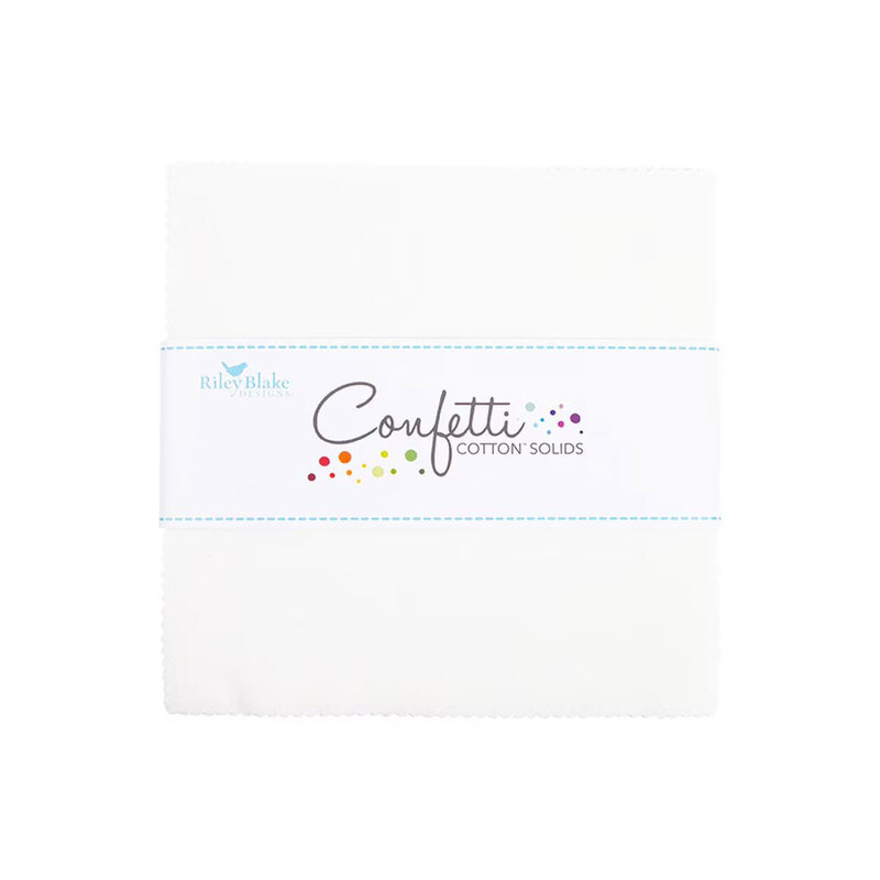 A top-down shot of a package of off-white Confetti Cottons 5