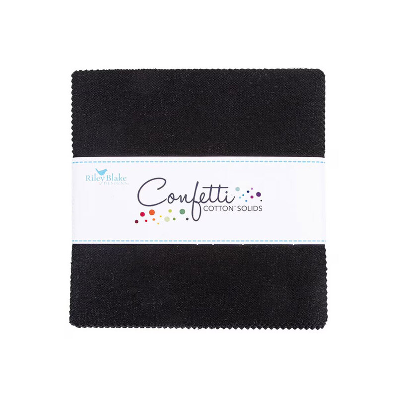 A top-down shot of a package of black Confetti Cottons 5