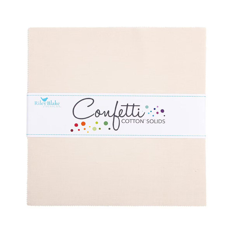 A top-down shot of a package of ivory Confetti Cottons 10