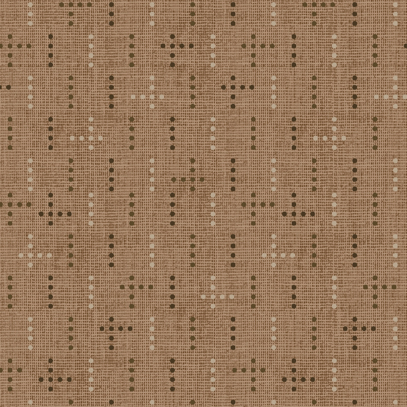 dots in geometric designs on textured suede fabric