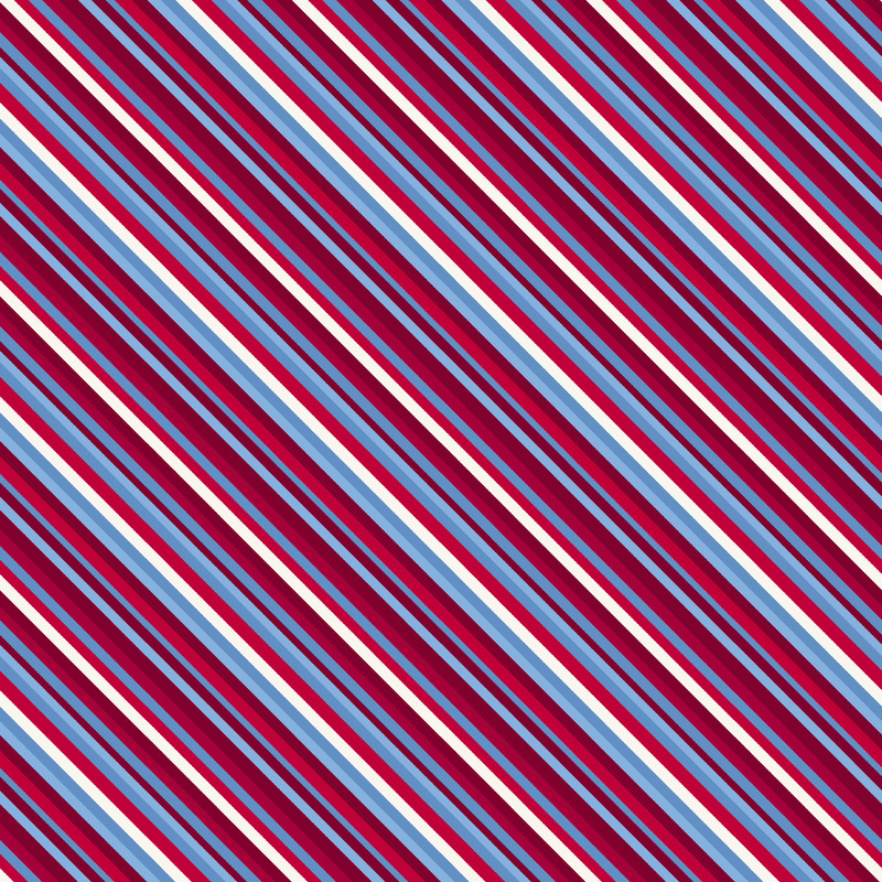 fabric with diagonal stripes in red, white and blue 