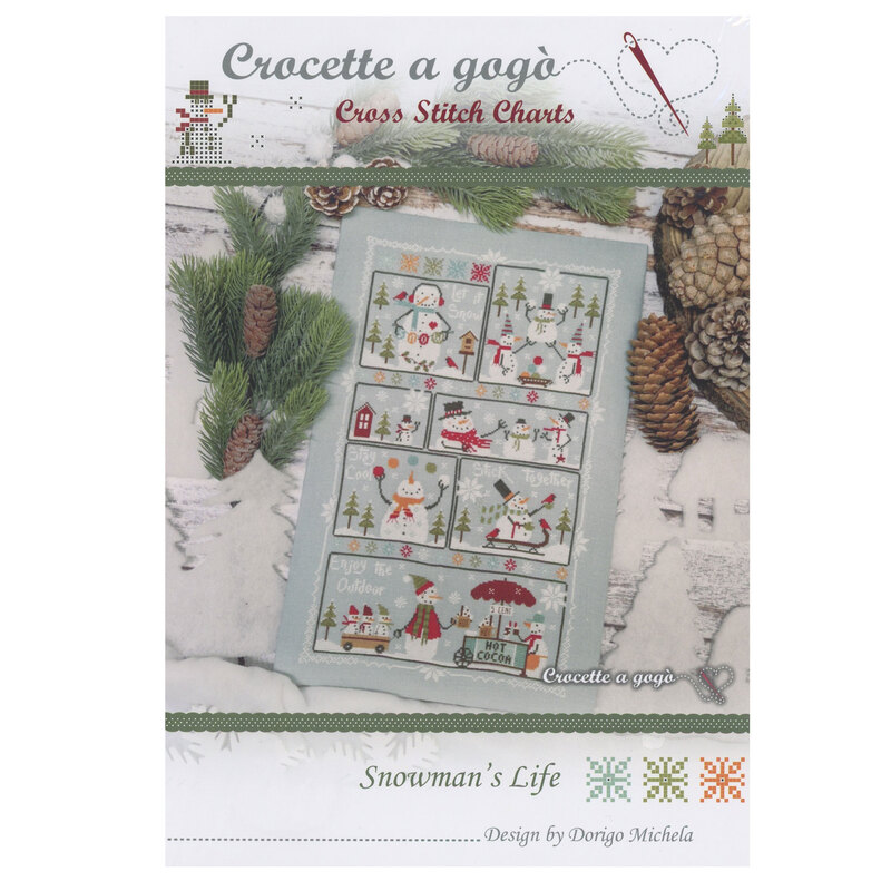 Front of pattern showing a picture of the completed project staged with holiday decor.