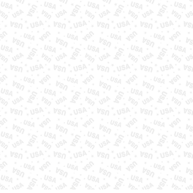 White-on-white fabric featuring a ditzy design of the word USA.