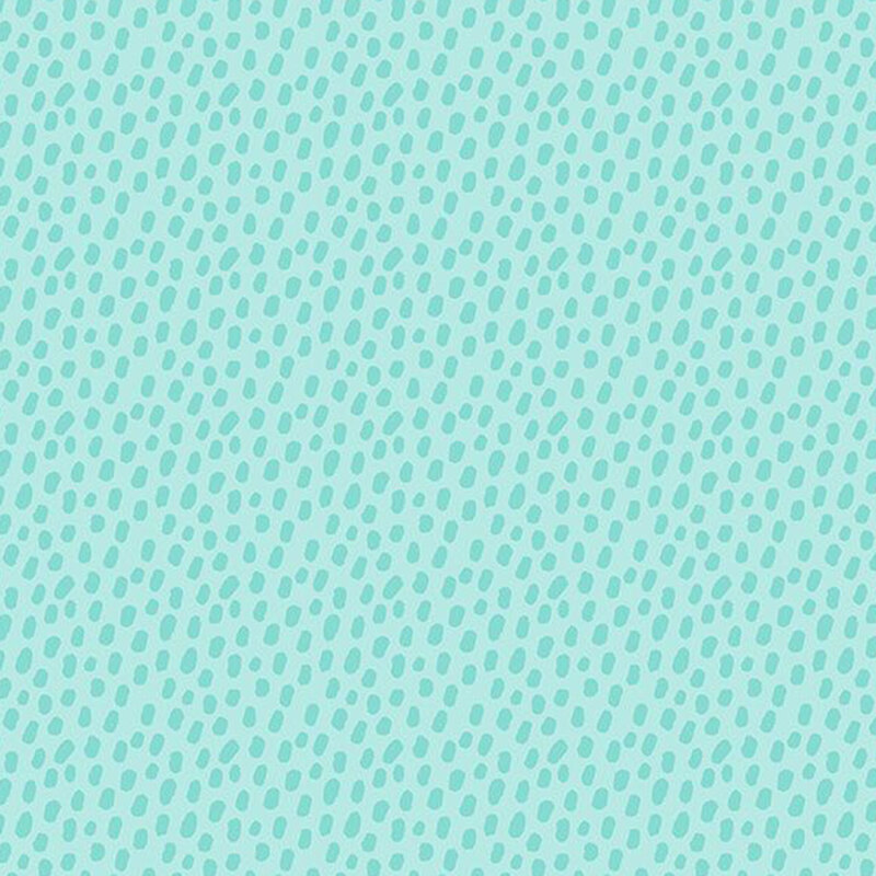 Tonal animal spots pattern on teal fabric