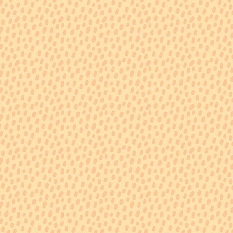 Orange animal spots pattern on yellow fabric