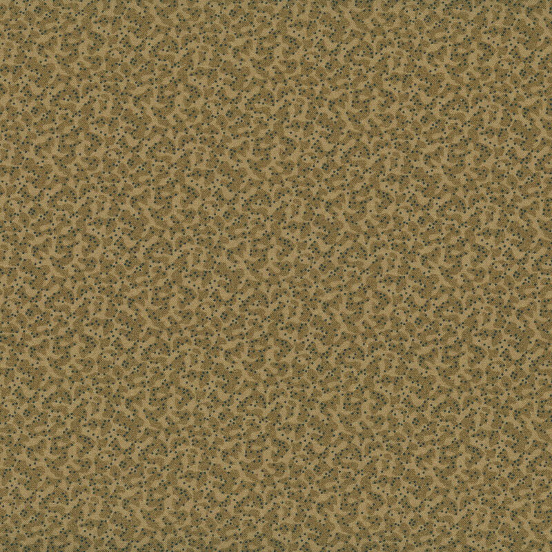 Green fabric with an organic abstract design.