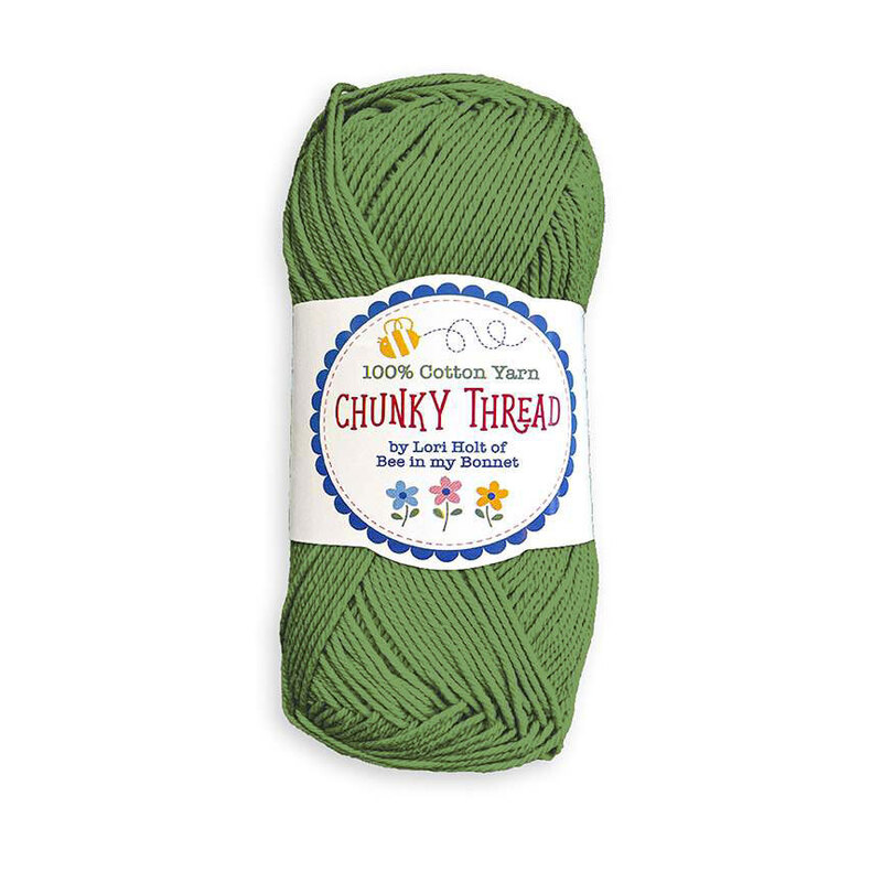 A skein of the Tarragon Chunky Thread, isolated on a white background.