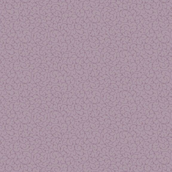 Light purple fabric with intricate vine pattern throughout the surface.
