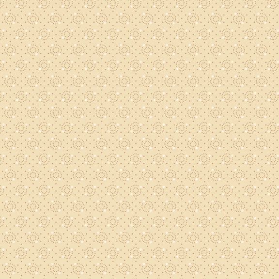 Light beige fabric featuring a repeating pattern of small circles and dots.