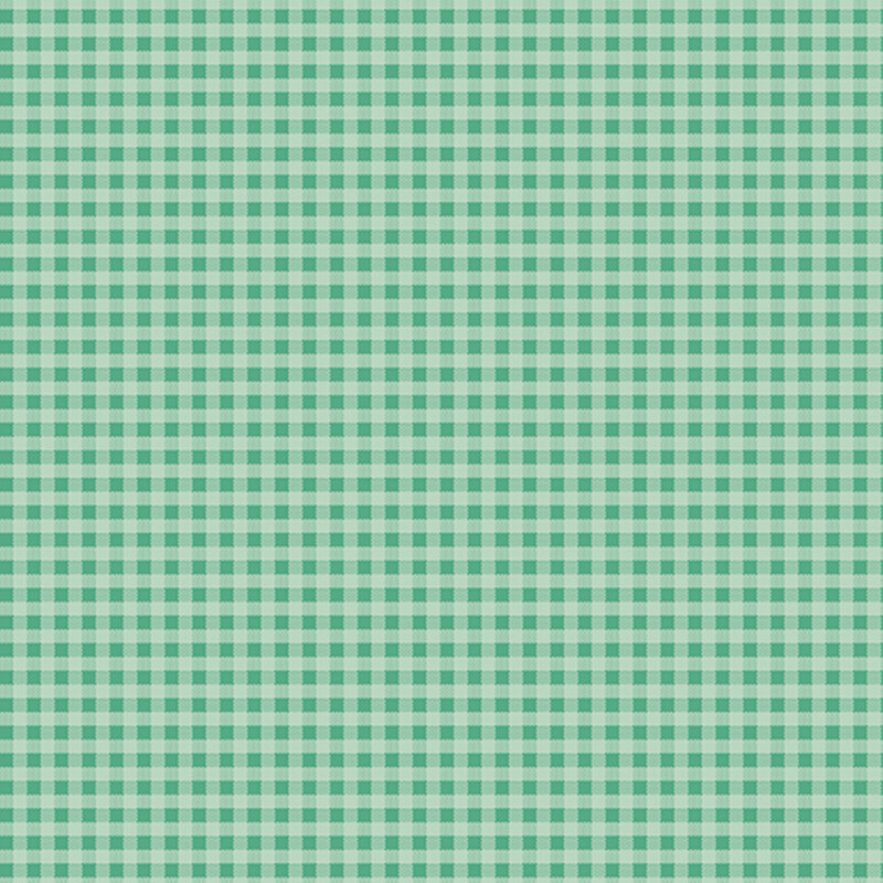 Teal gingham fabric.