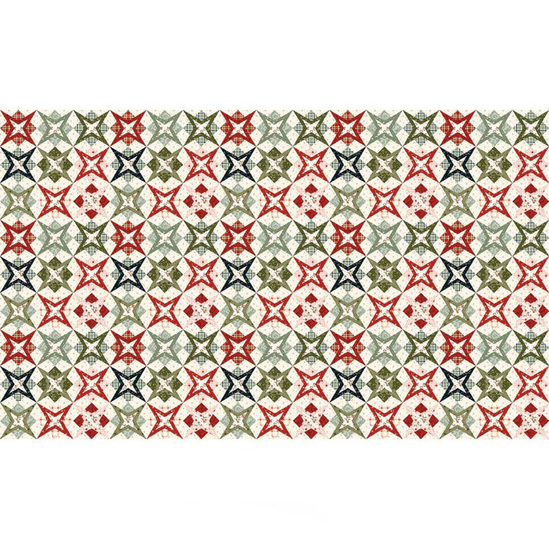 Cream white cheater pattern featuring multiple designs from the Christmas Greetings collection.