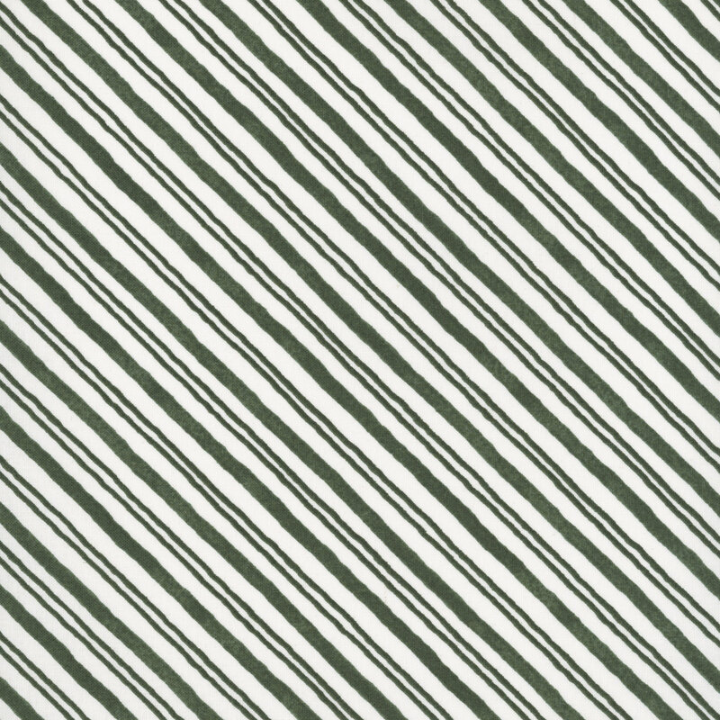 A green and white stripe fabric. 