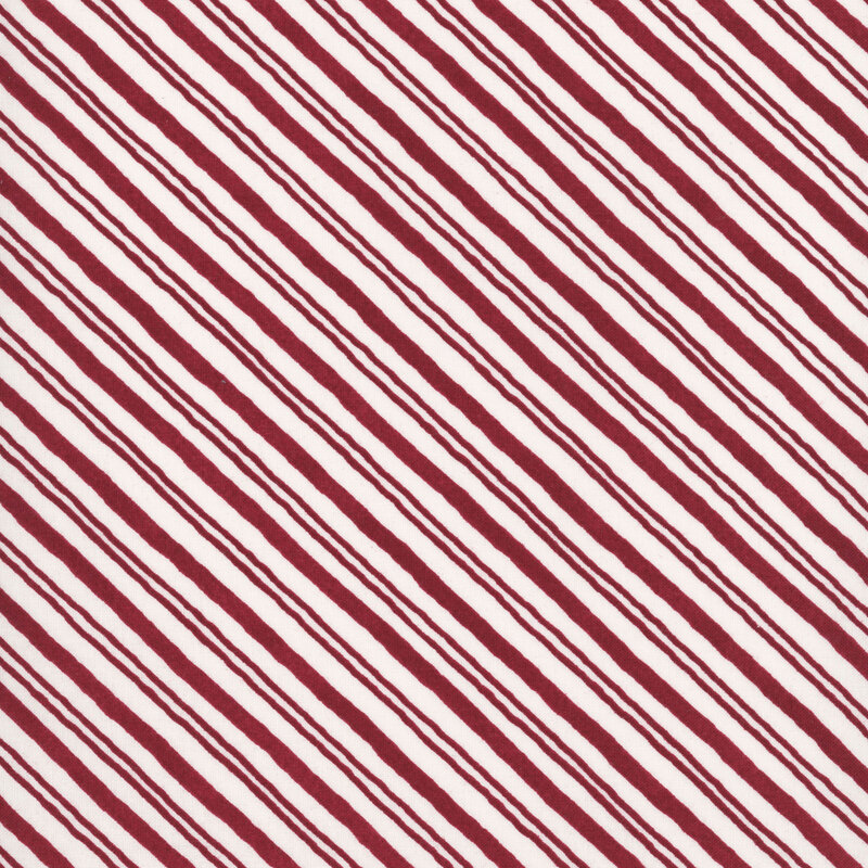 A red and white stripe fabric. 