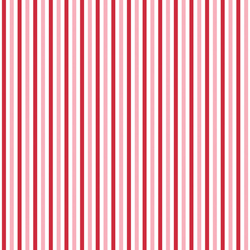white fabric with alternating stripes of red and pink