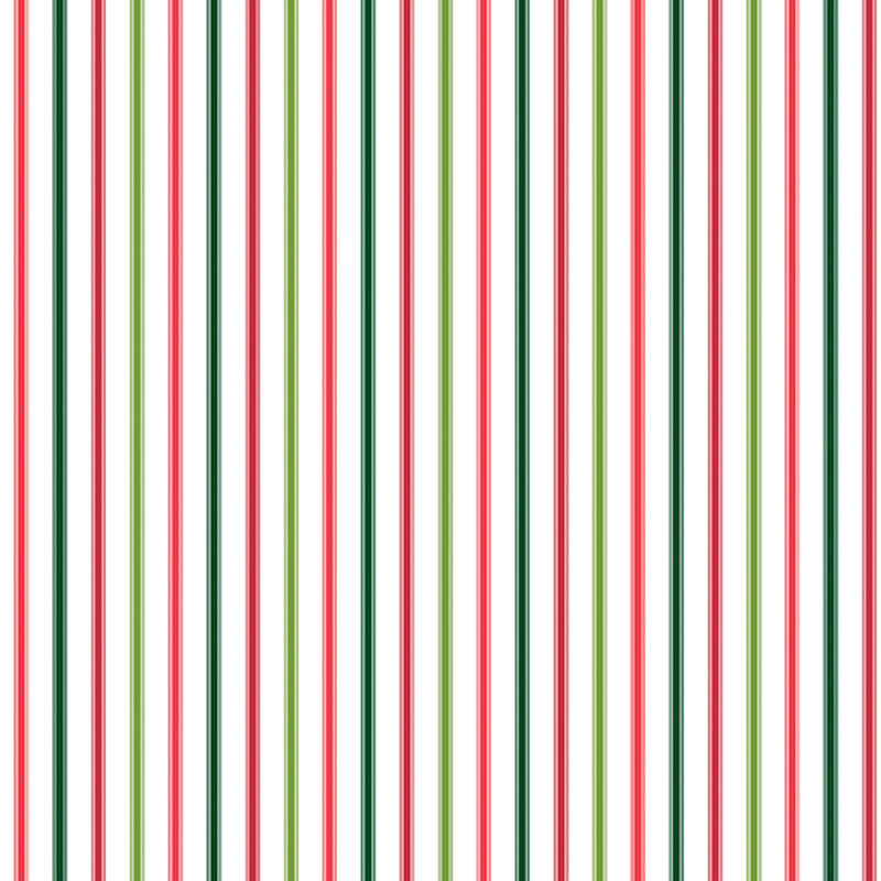 bright white fabric featuring alternating bright red, dark green, dark red, and light green stripes