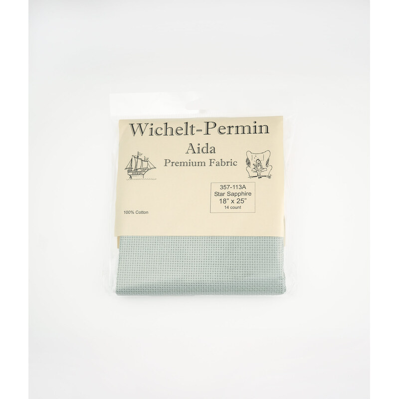 Wichelt 14ct Aida in the color Star Sapphire with packaging. 