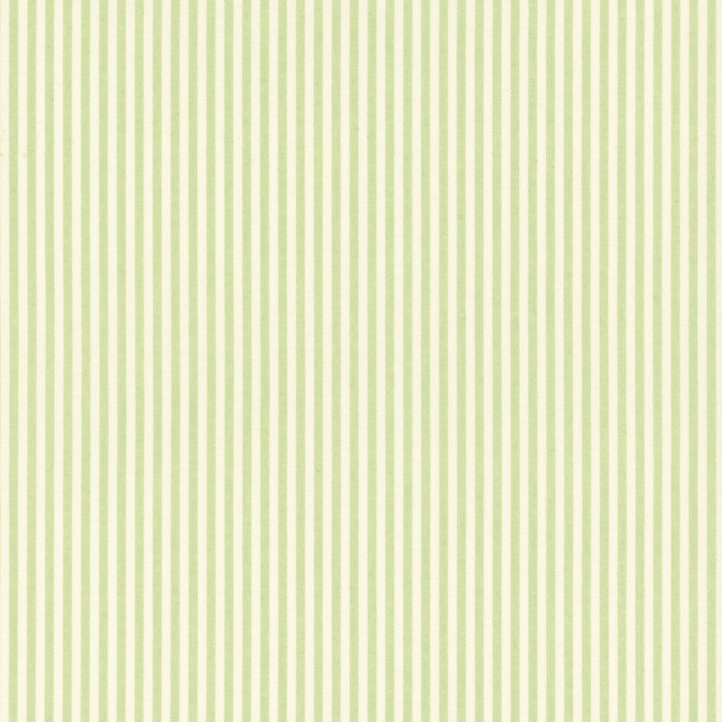 Striped fabric with cream and green candystripes.