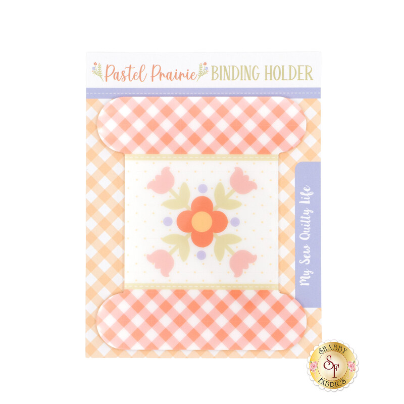 image of a small binding holder with fabrics from the Pastel Prairie fabric collection.