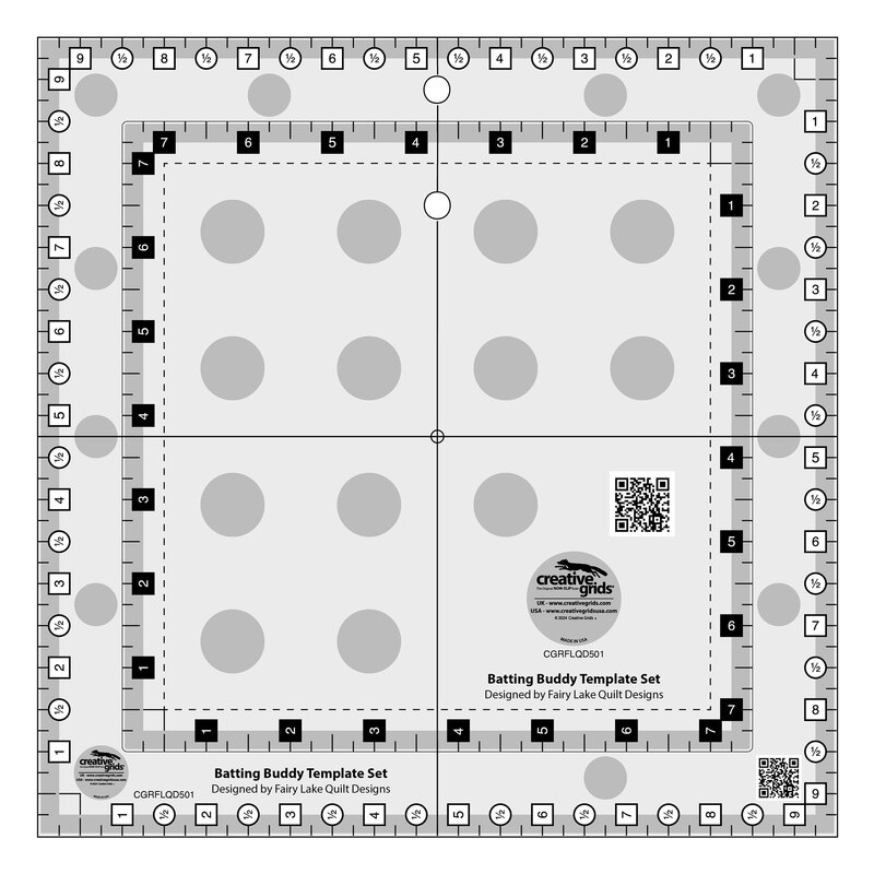 A Creative Grids Batting Buddy Template Set on a white background. 