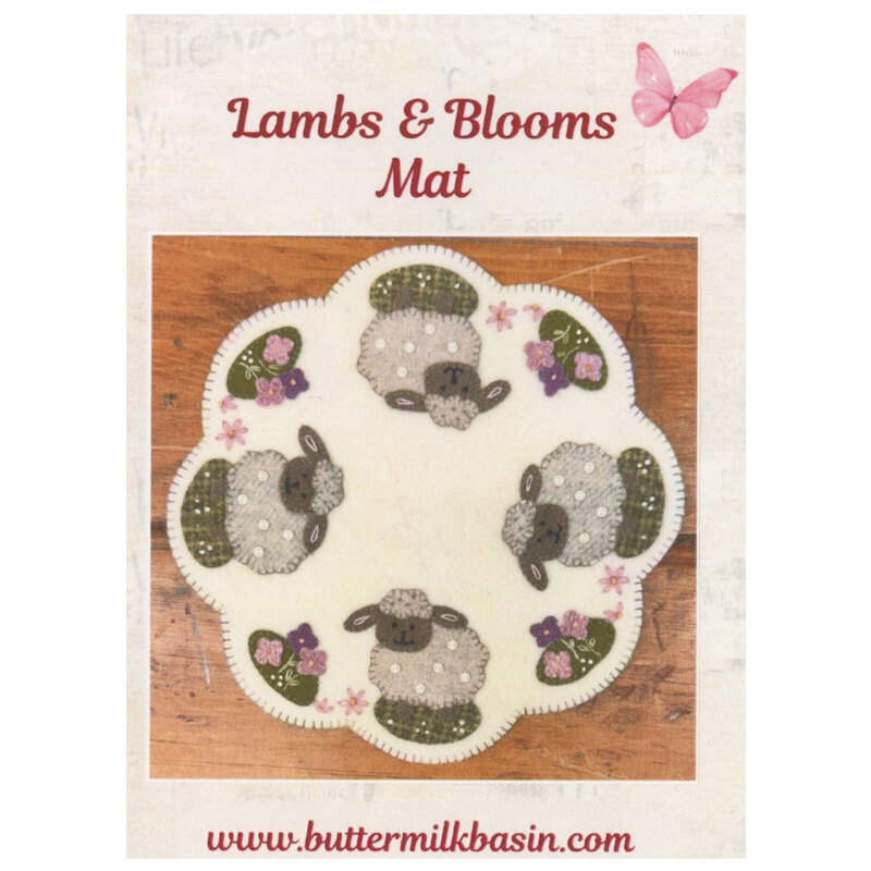 Front cover of pattern, showing the completed project on a rustic wood panel background.