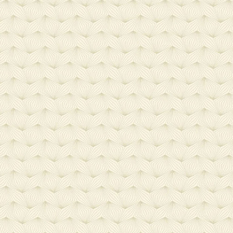 Tonal cream fabric with an abstract geometric pumpkin pattern.