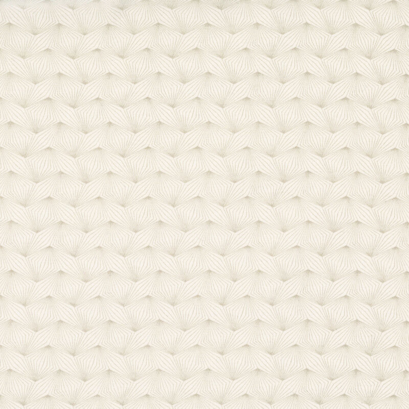 Tonal cream fabric with an abstract geometric pumpkin pattern.