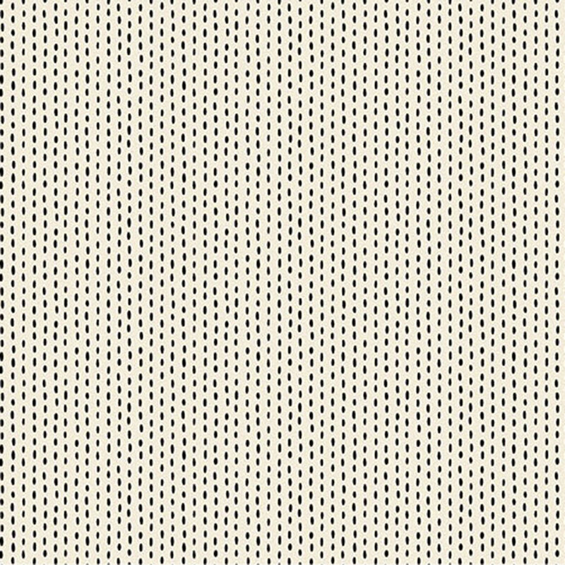 Cream fabric with black stripes formed by a stitch pattern.
