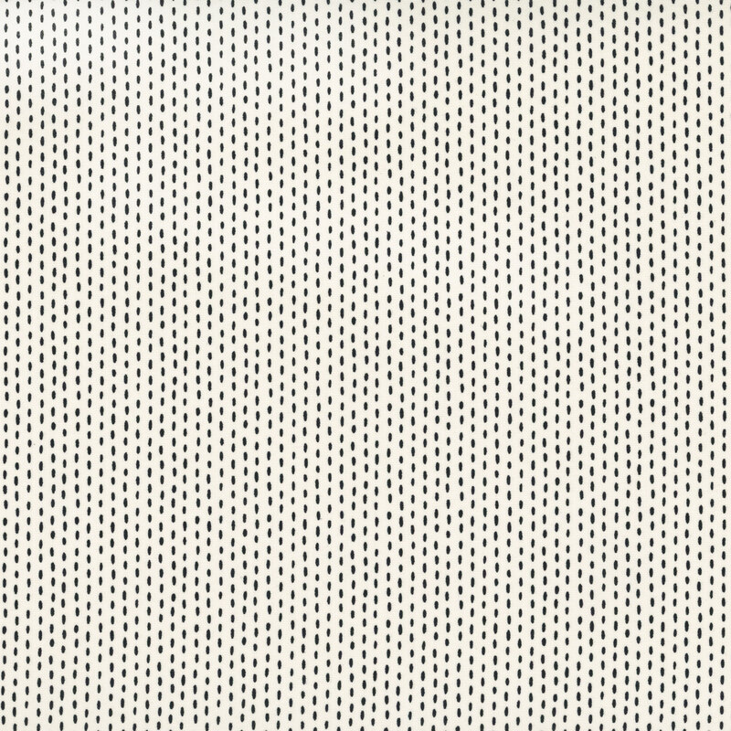 Cream fabric with black stripes formed by a stitch pattern.