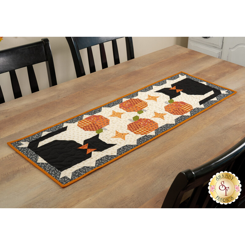 Scaredy Cat Table Runner Kit - Midnight Moon | Shabby Fabrics