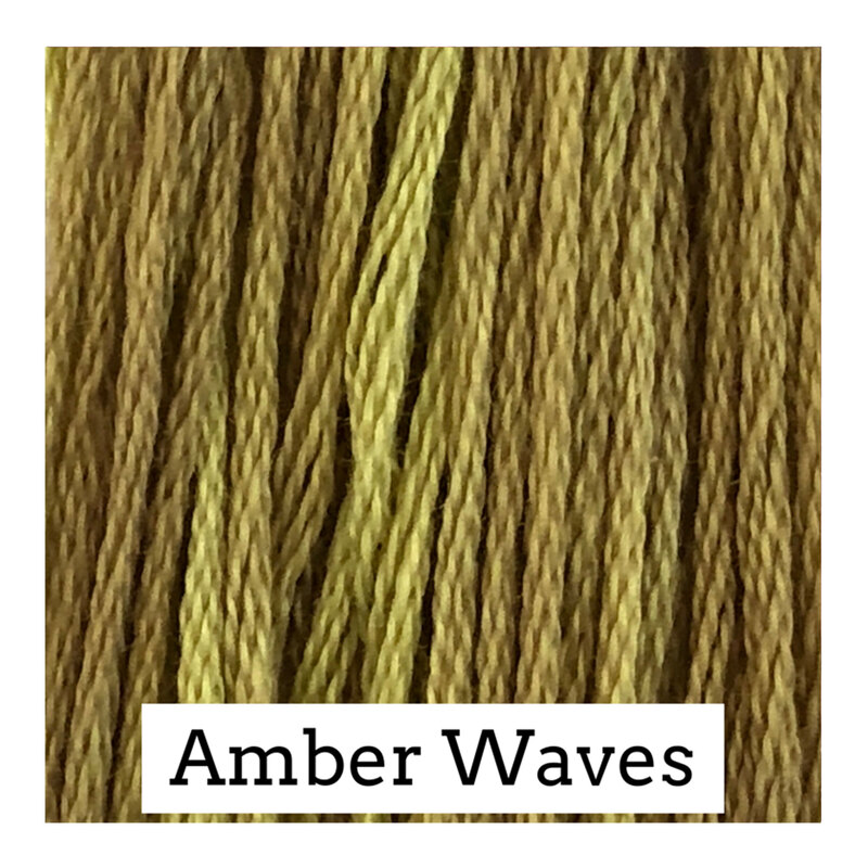 A gold swatch of Classic Colorworks floss.