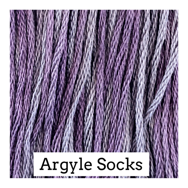 A purple swatch of Classic Colorworks floss.