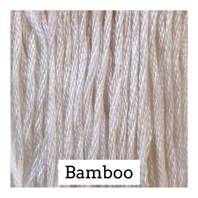 A white swatch of Classic Colorworks floss. 
