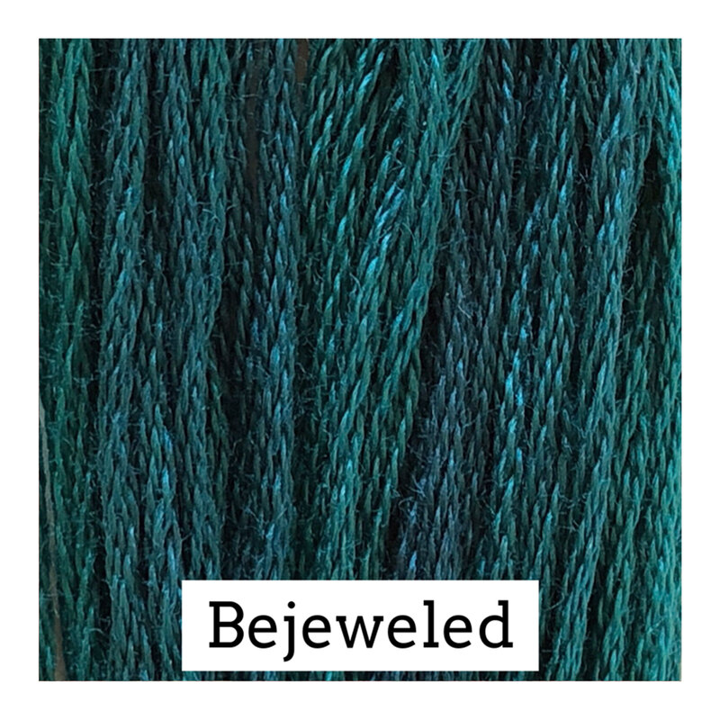 A dark teal swatch of Classic Colorworks floss.