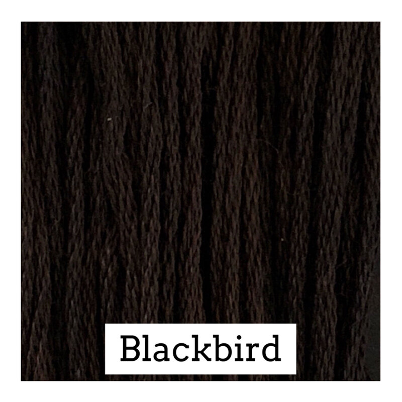 A black swatch of Classic Colorworks floss. 