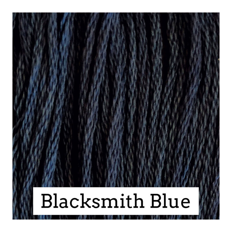 A midnight blue swatch of Classic Colorworks floss. 