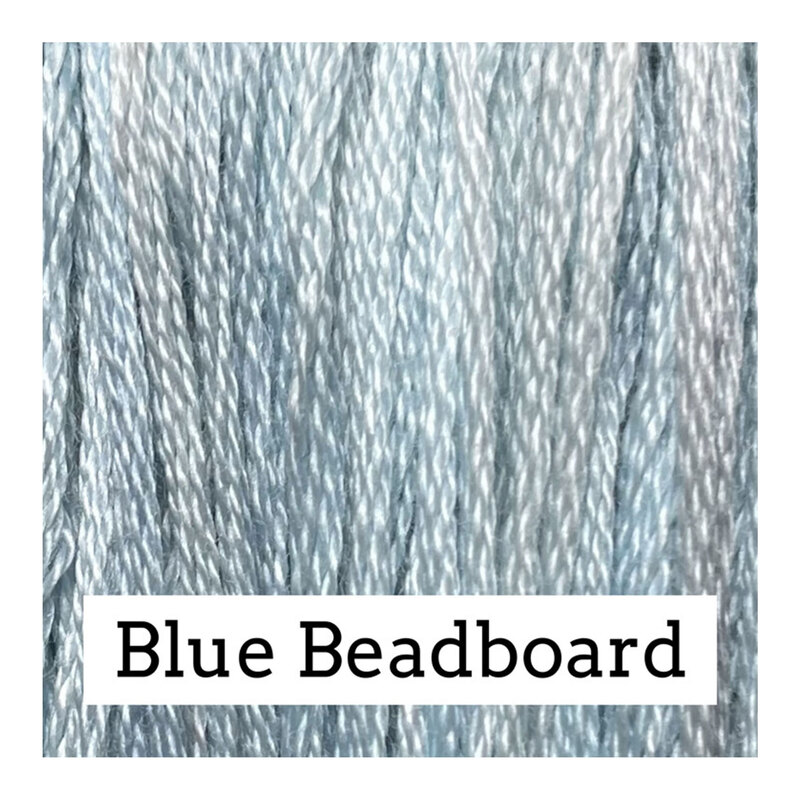 A icy blue swatch of Classic Colorworks floss. 