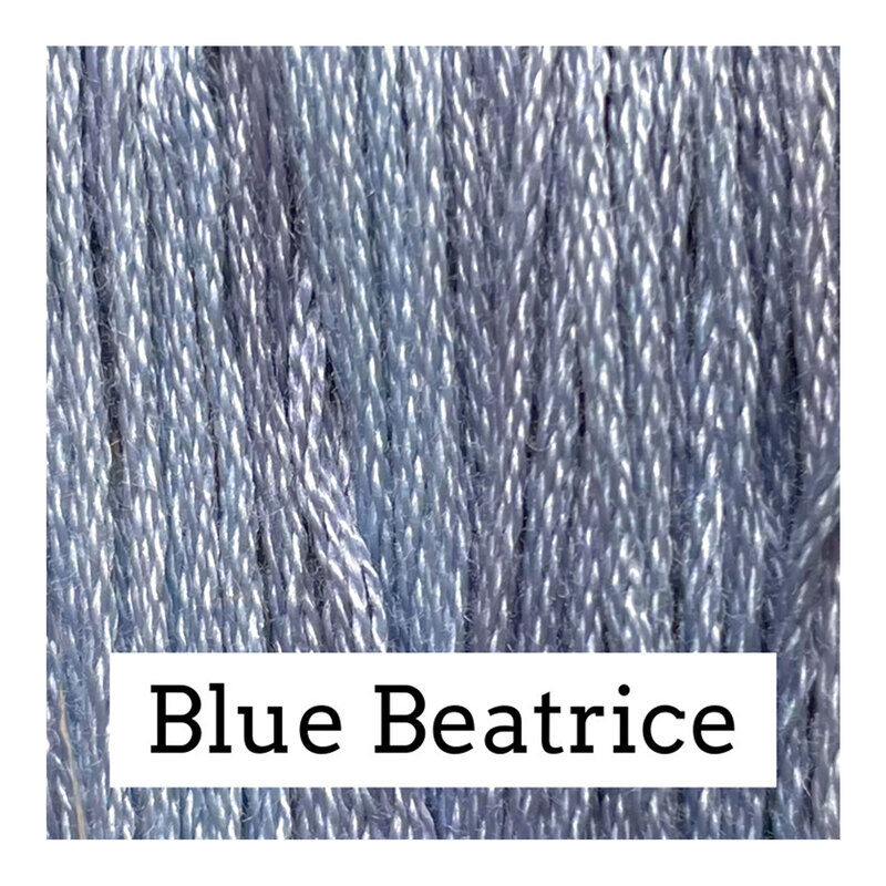 A gray blue swatch of Classic Colorworks floss. 
