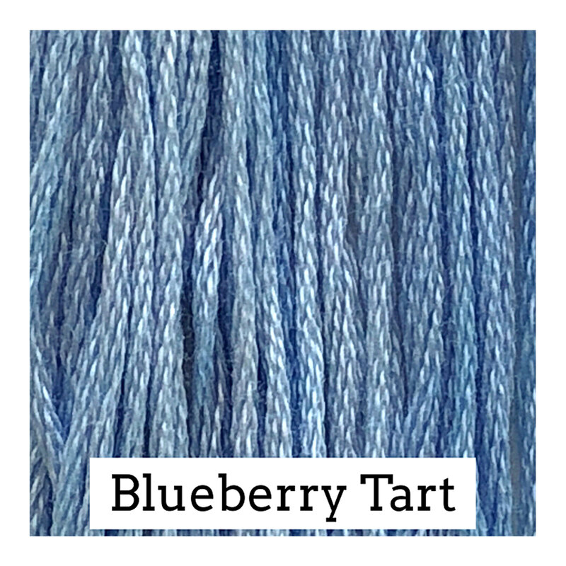 A blue swatch of Classic Colorworks floss.