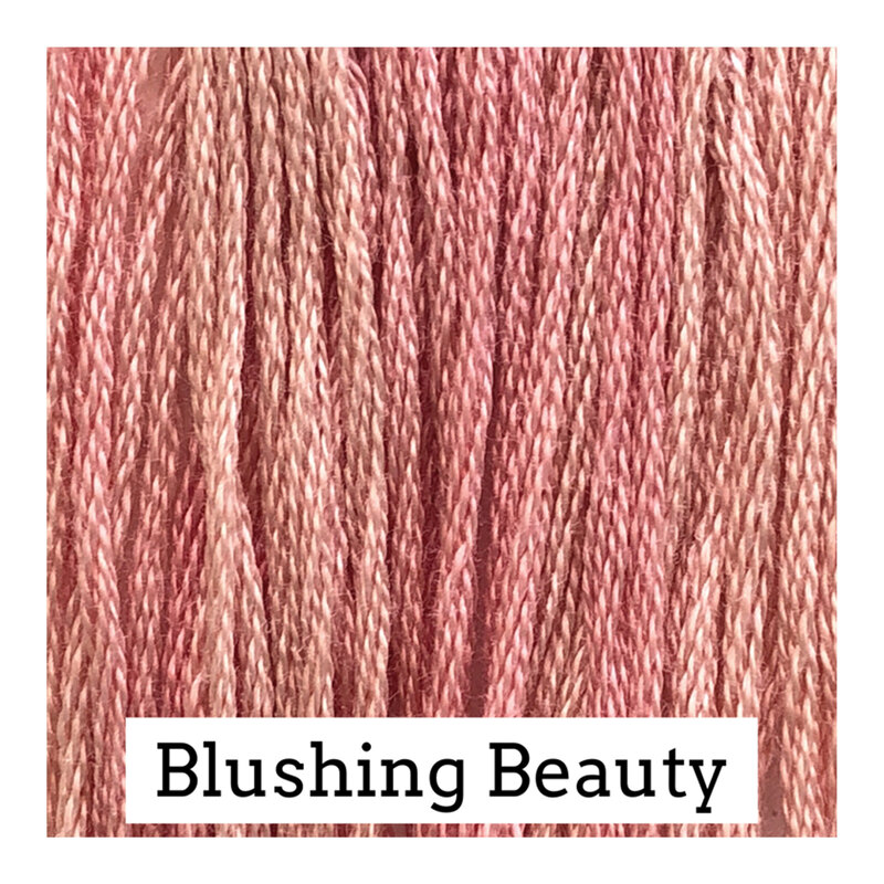 A peach pink swatch of Classic Colorworks floss. 