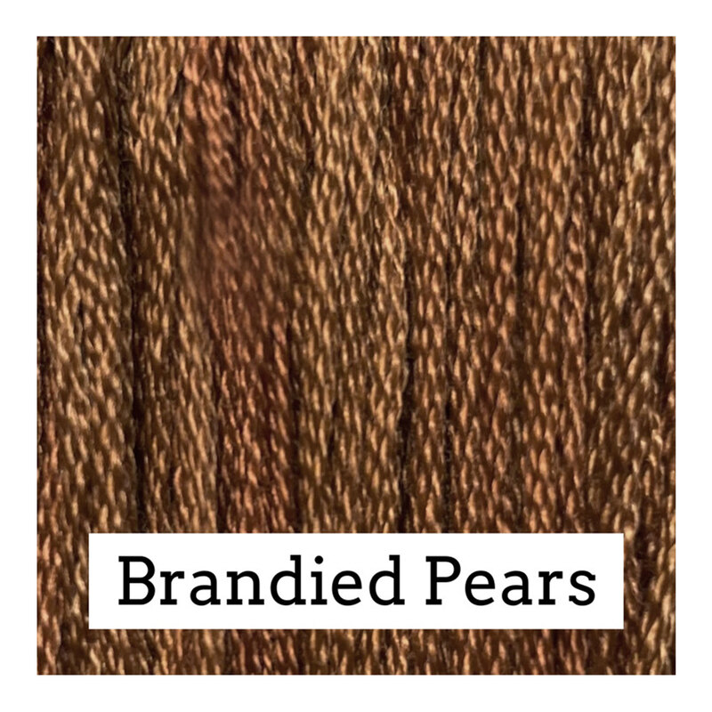 A cinnamon brown swatch of Classic Colorworks floss.  