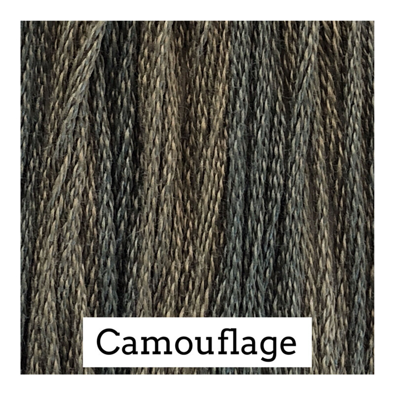 A muted sage swatch of Classic Colorworks floss.  