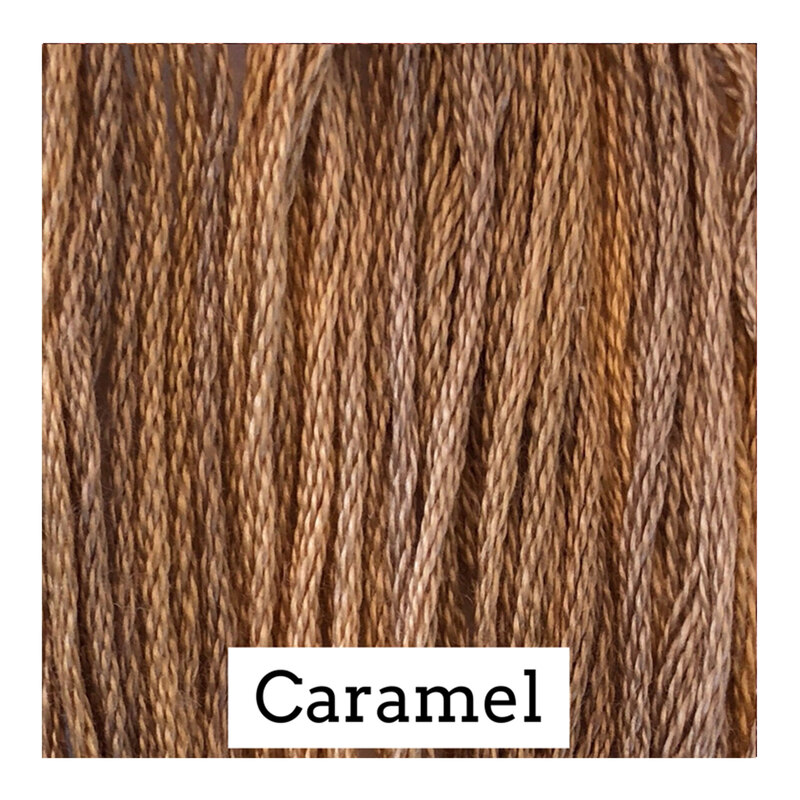 A tan swatch of Classic Colorworks floss. 