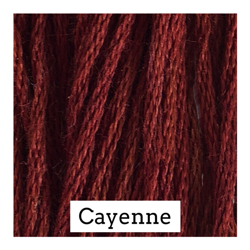 A mahogany red swatch of Classic Colorworks floss. 