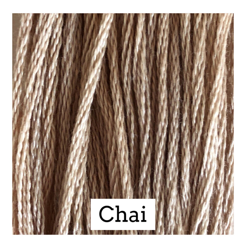 A latte brown swatch of Classic Colorworks floss. 