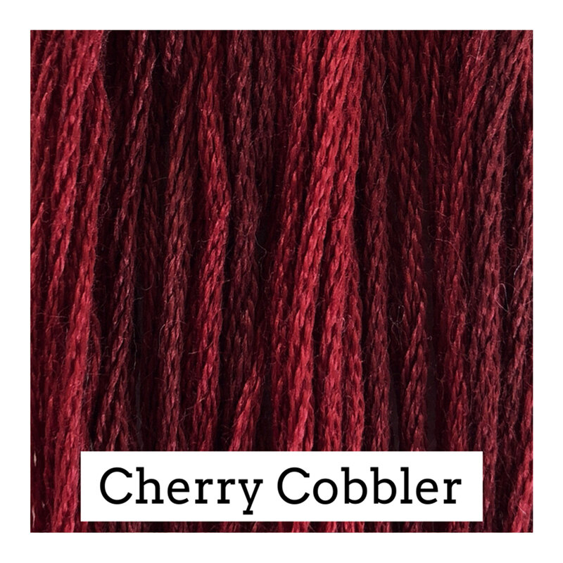A cherry red swatch of Classic Colorworks floss. 