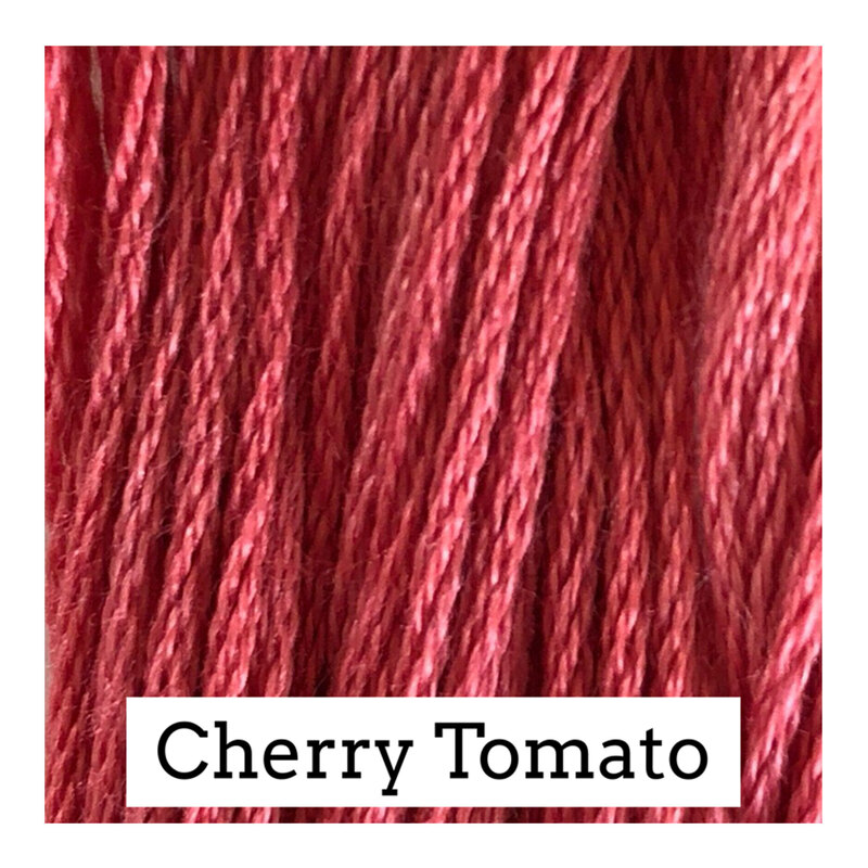 A rose red swatch of Classic Colorworks floss.
