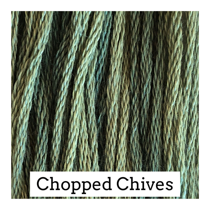 A light green swatch of Classic Colorworks floss. 